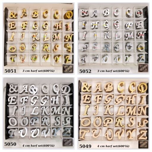 4 CM PLEKSİ HARF & 3 - 4 CM HARF SET